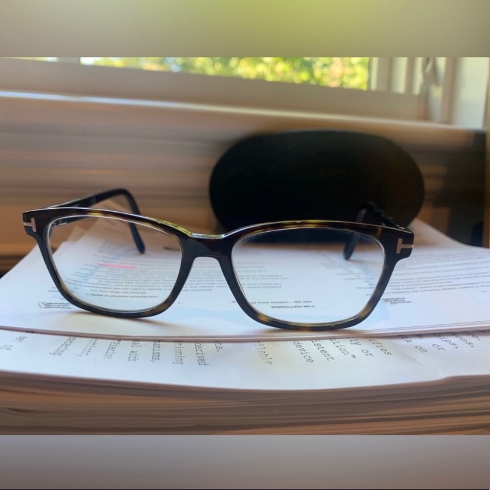 Tom Ford glasses in tortoise